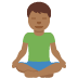 🧘🏾‍♂️ man in lotus position: medium-dark skin tone display on Twitter